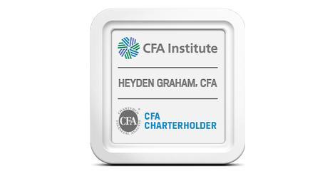 CFA Badge Heyden Graham CFA Badge Heyden Graham